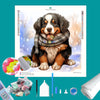 Bernese Mountain Winter Diamond Painting