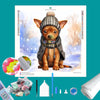 Miniature Pinscher Winter Diamond Painting