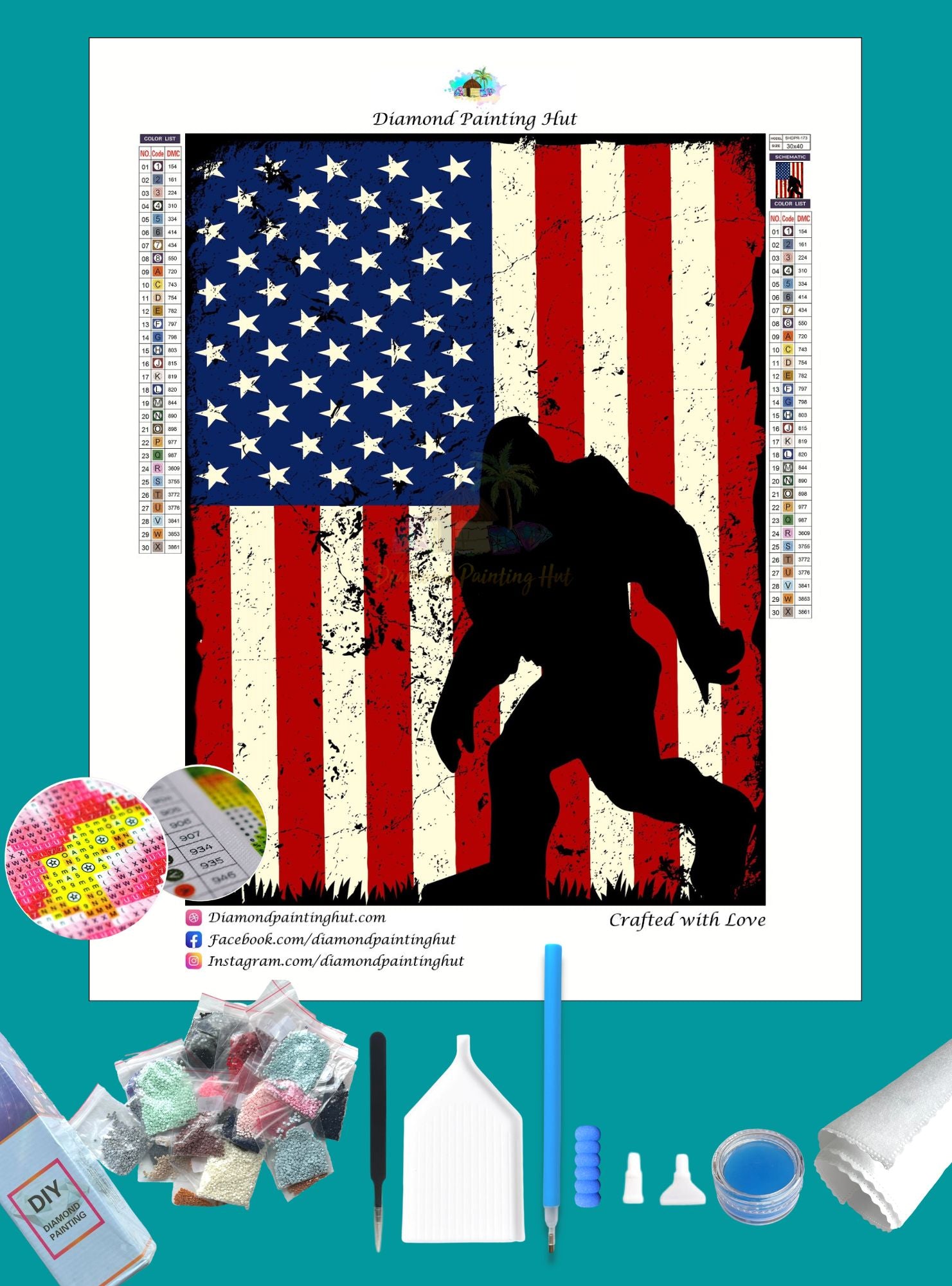 5D Diamond Painting Rosenlippen 20x30cm - Full Drill DIY Diamantbild Set