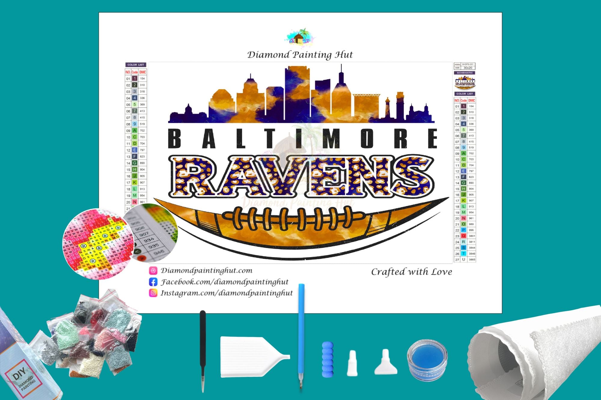 Baltimore Ravens Art - Diamond Paintings 