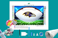 Baltimore Ravens White  NFL Football Diamond Painting-Diamond Painting Hut