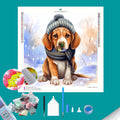 Beagle Winter Diamond Painting