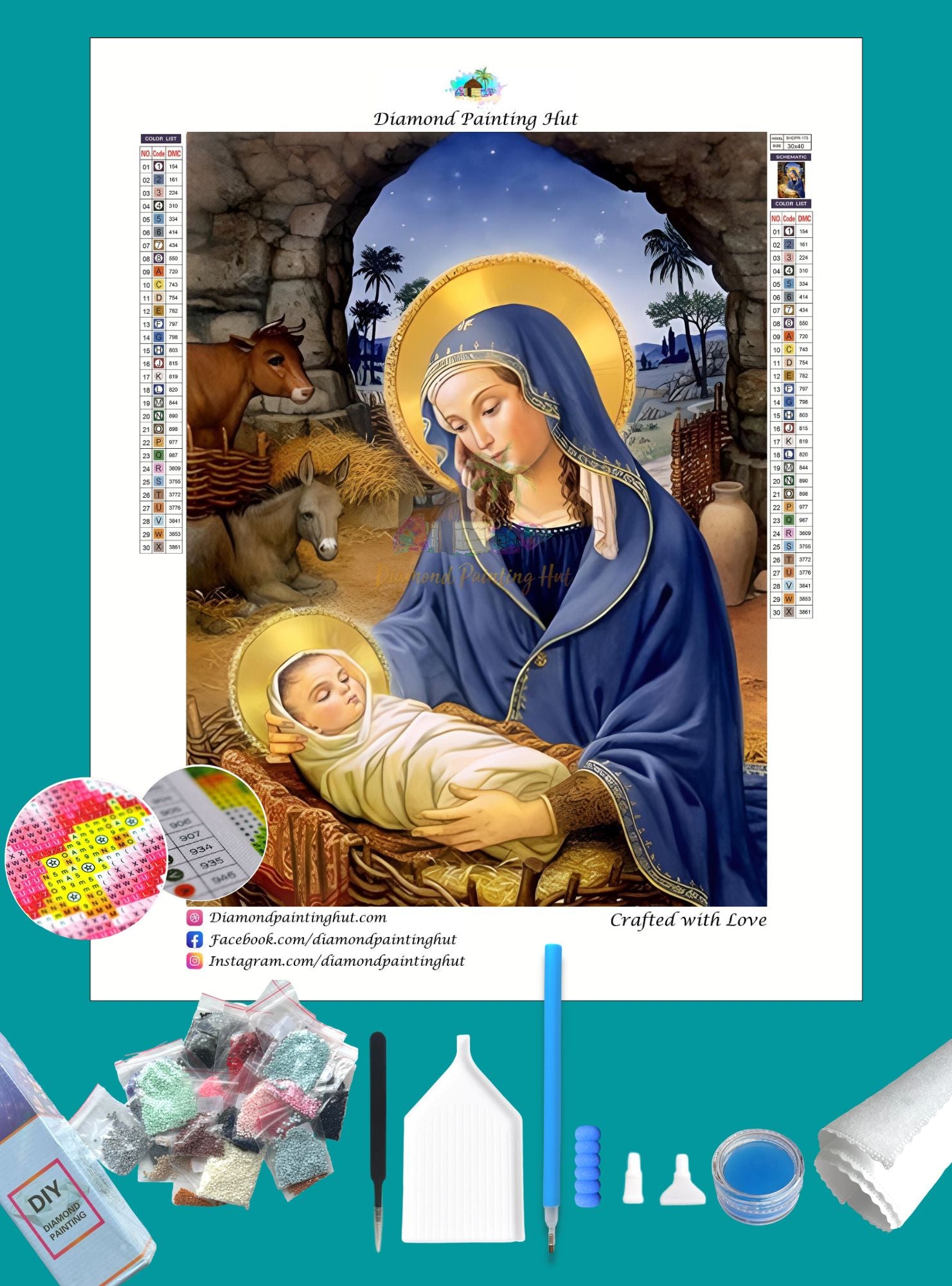 Birth of Jesus Diamond Painting - Diamond Painting Hut