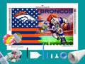 Broncos NFL Flag Diamond Paingting