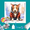 Bull Terrier Winter Diamond Painting