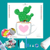 Cactus in Heart Mug Diamond Painting