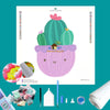 Cactus in Purple Pot Diamond Painting