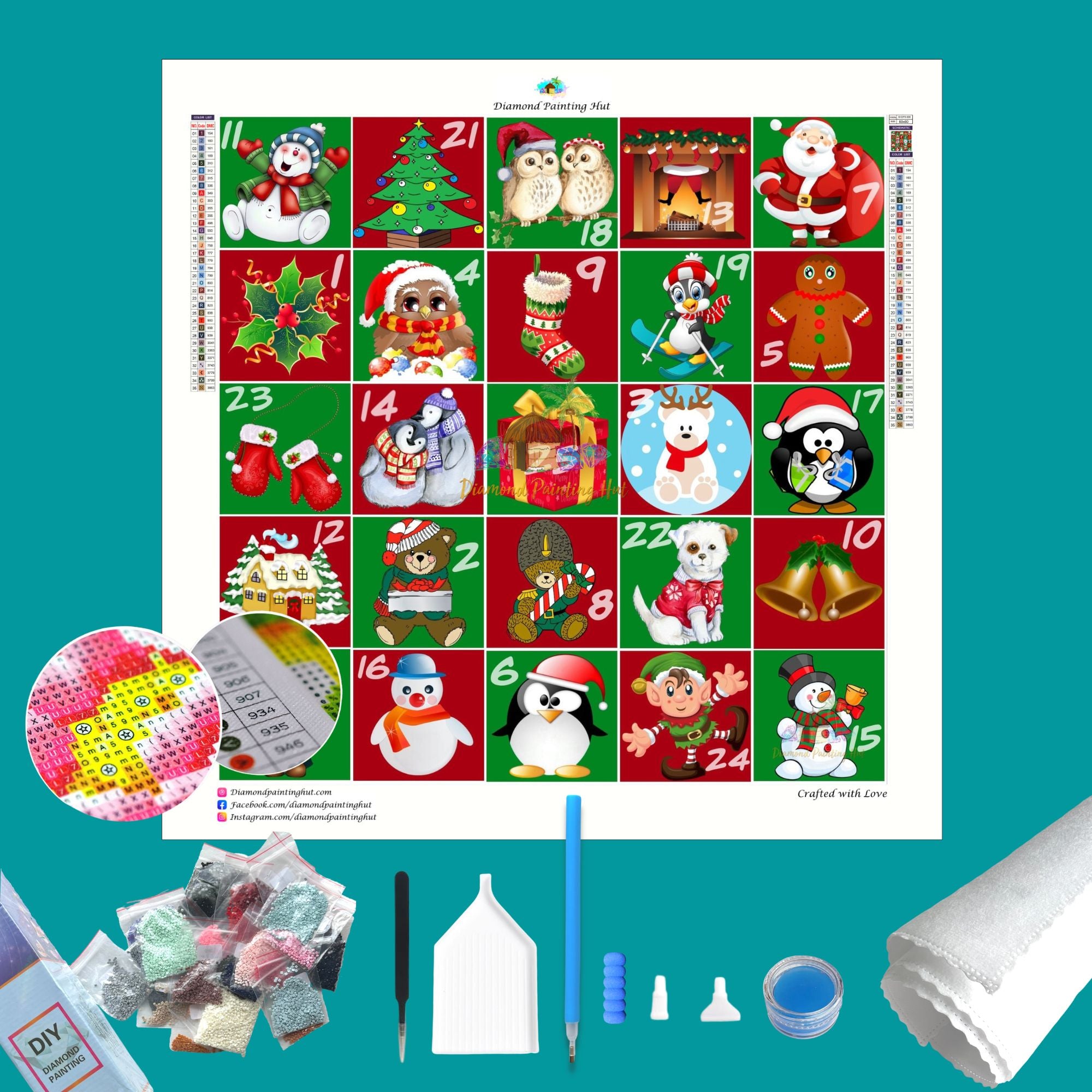 Christmas Advent Diamond Painting Diamond Painting Hut