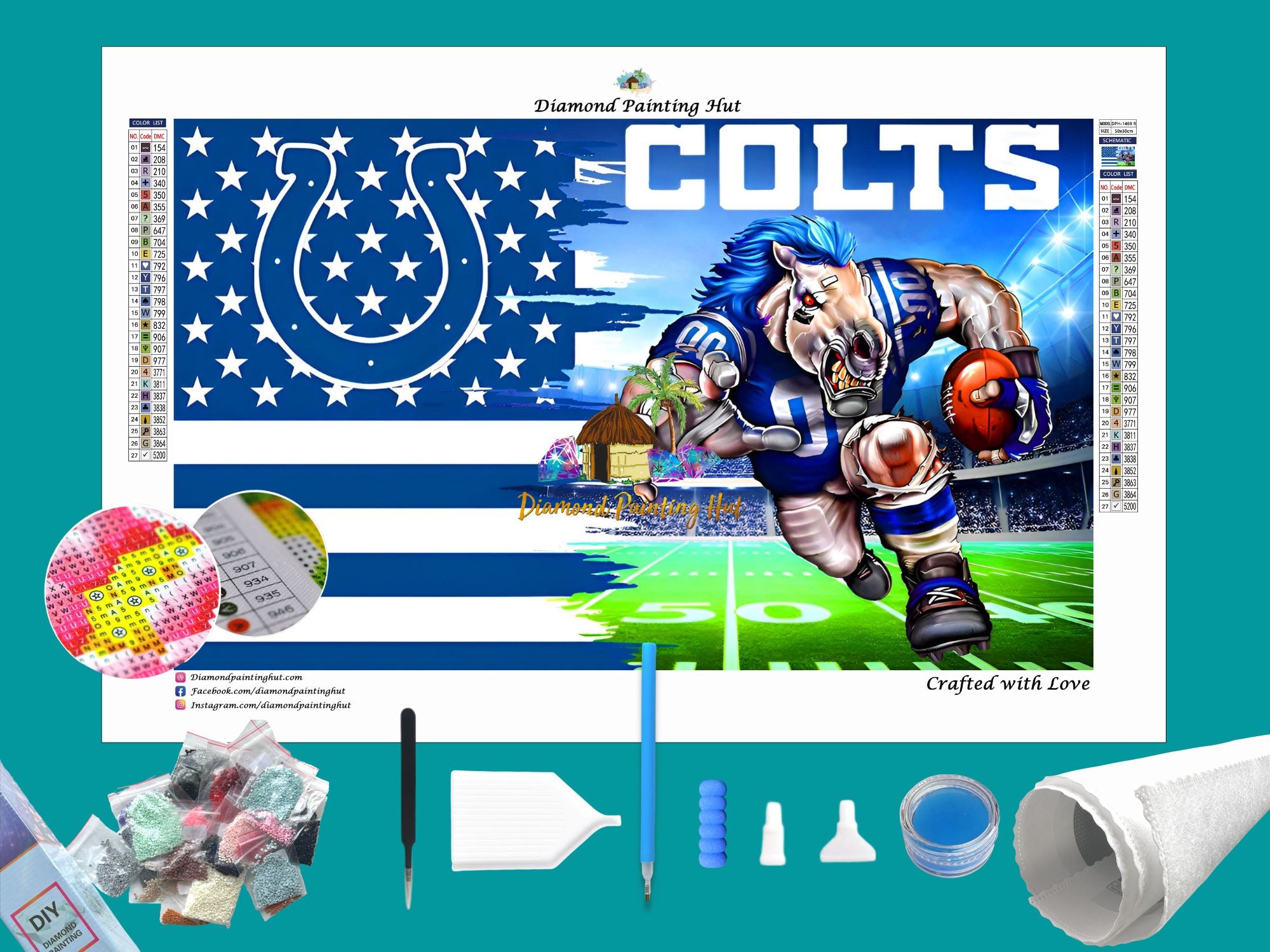 Colts NFL Flag Diamond Painting - Diamond Painting Hut