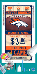 Denver Broncos NFL Ticket Diamond Painting-Diamond Painting Hut
