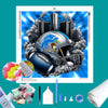Detroit Lions NFL Helmet Diamond Painting