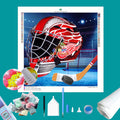 Detroit Red Wings NHL Hockey Net & Mask Diamond Painting-Diamond Painting Hut