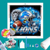 Detroit Lions NFL Helmet Diamond Painting