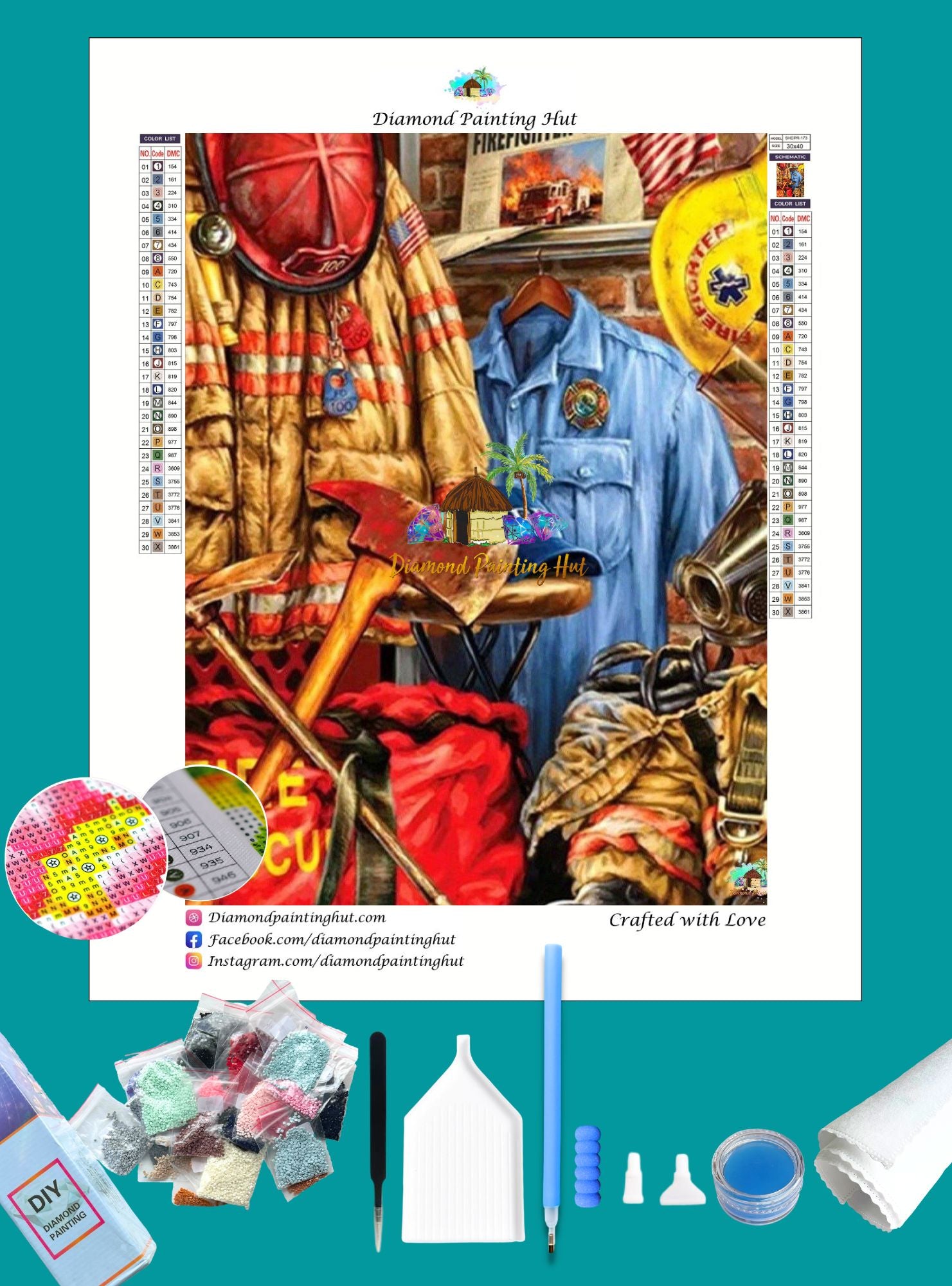 Firefighter Hero Diamond Painting - Diamond Painting Hut