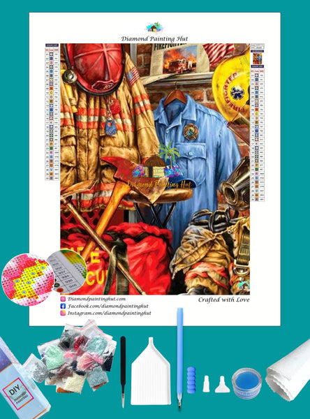 Firefighter Hero Diamond Painting - Diamond Painting Hut