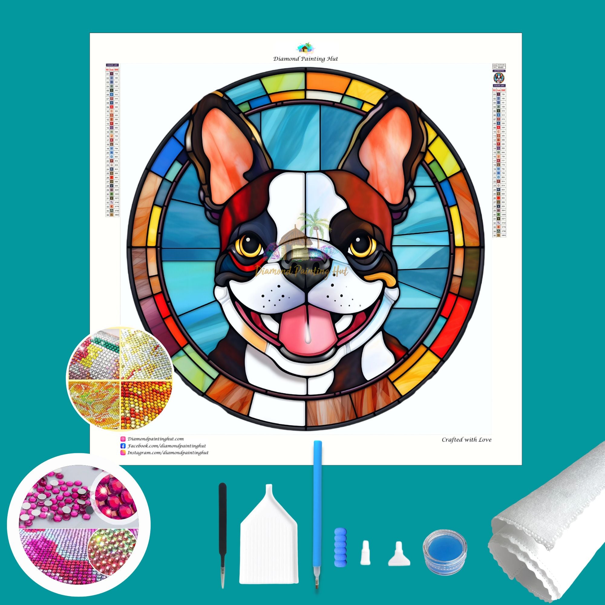 French Bulldog Crystal Diamond Painting Diamond Painting Hut