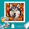 Husky in Fall Diamond Painting