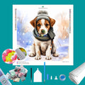 Jack Russell Terrier Winter Diamond Painting