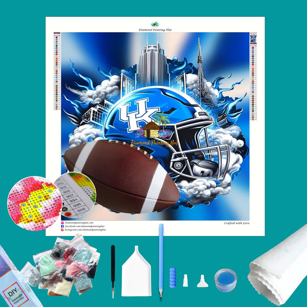 diy paint football helmet Kentucky Football Helmet Diamond Painting - 70x70cm / Full Square Drill