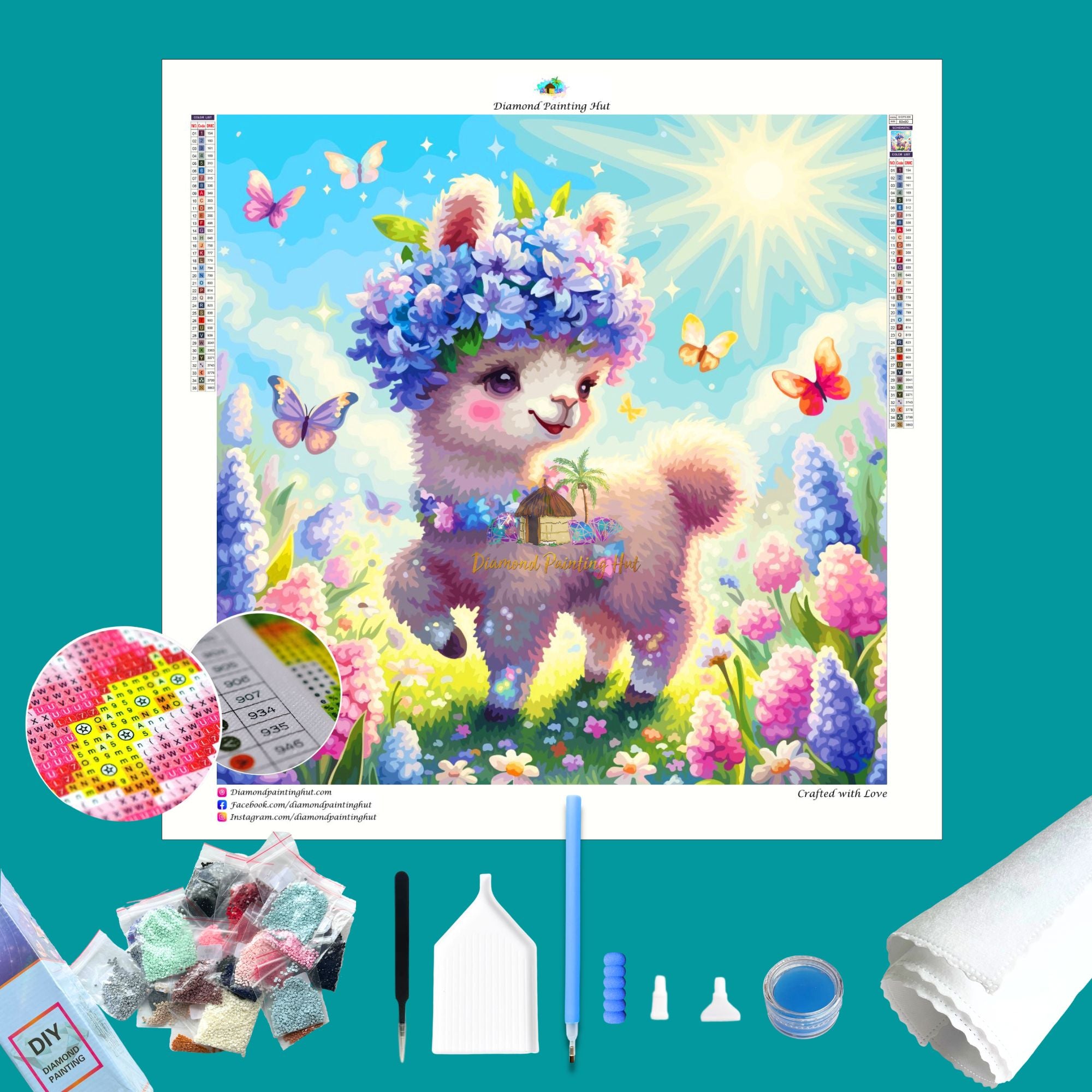 Lamb in Spring Diamond Painting - Diamond Painting Hut
