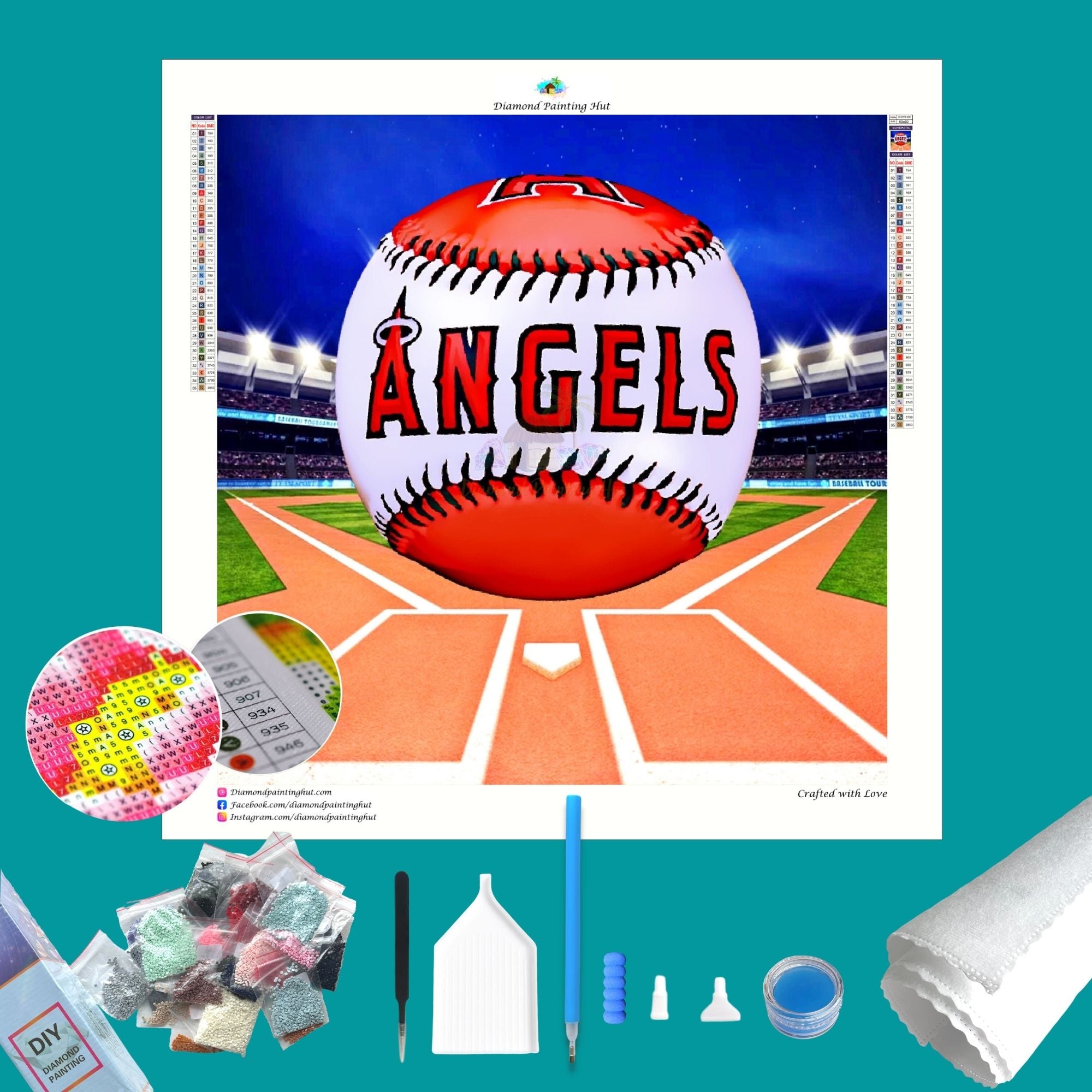 Los Angeles Angels MLB Diamond Painting - Diamond Painting Hut
