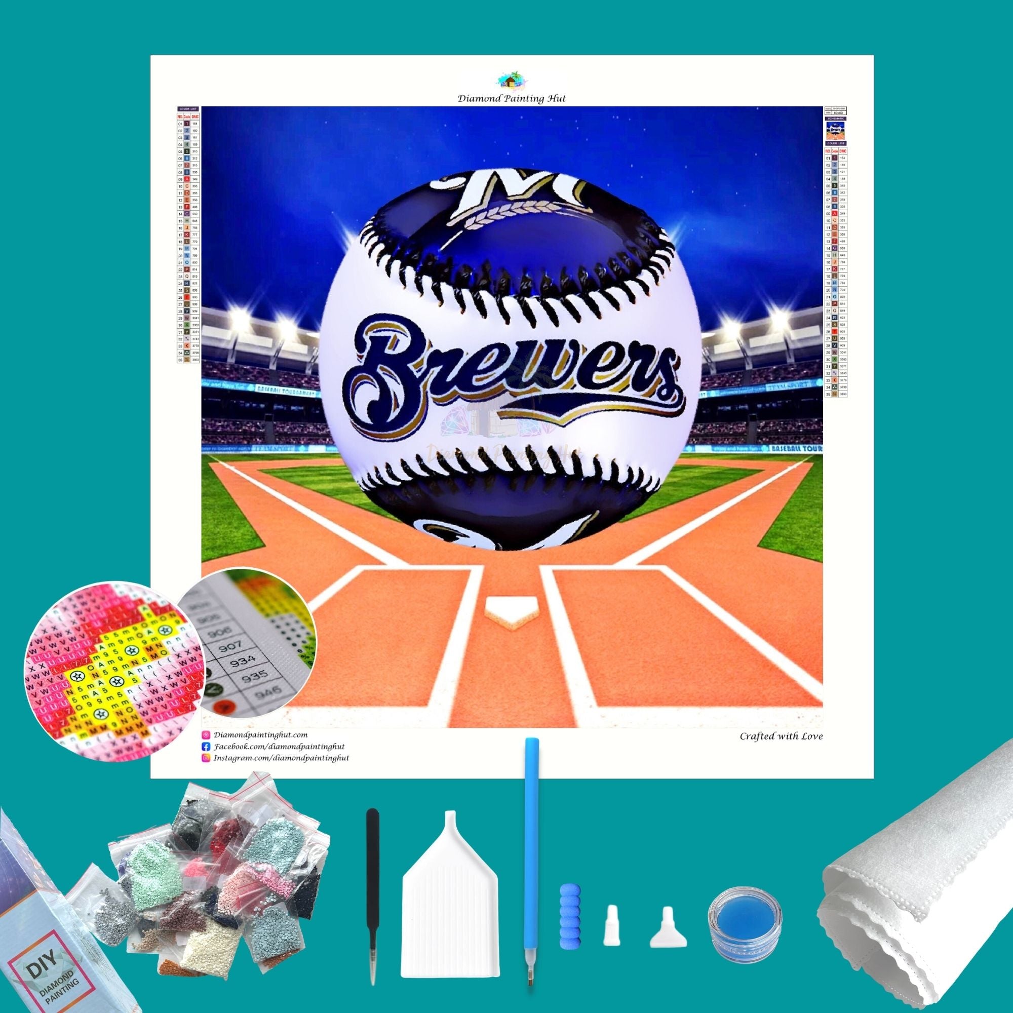 Milwaukee Brewers MLB Diamond Painting Diamond Painting Hut