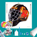 New Jersey Devils NHL Goalie Mask Diamond Painting-Diamond Painting Hut
