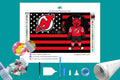 New Jersey NHL Mascot Flag Diamond Painting-Diamond Painting Hut