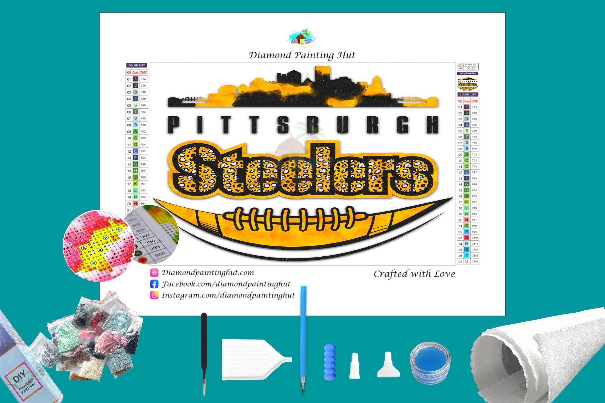 Pittsburgh Steelers NFL Ticket Diamond Painting - Diamond Painting Hut