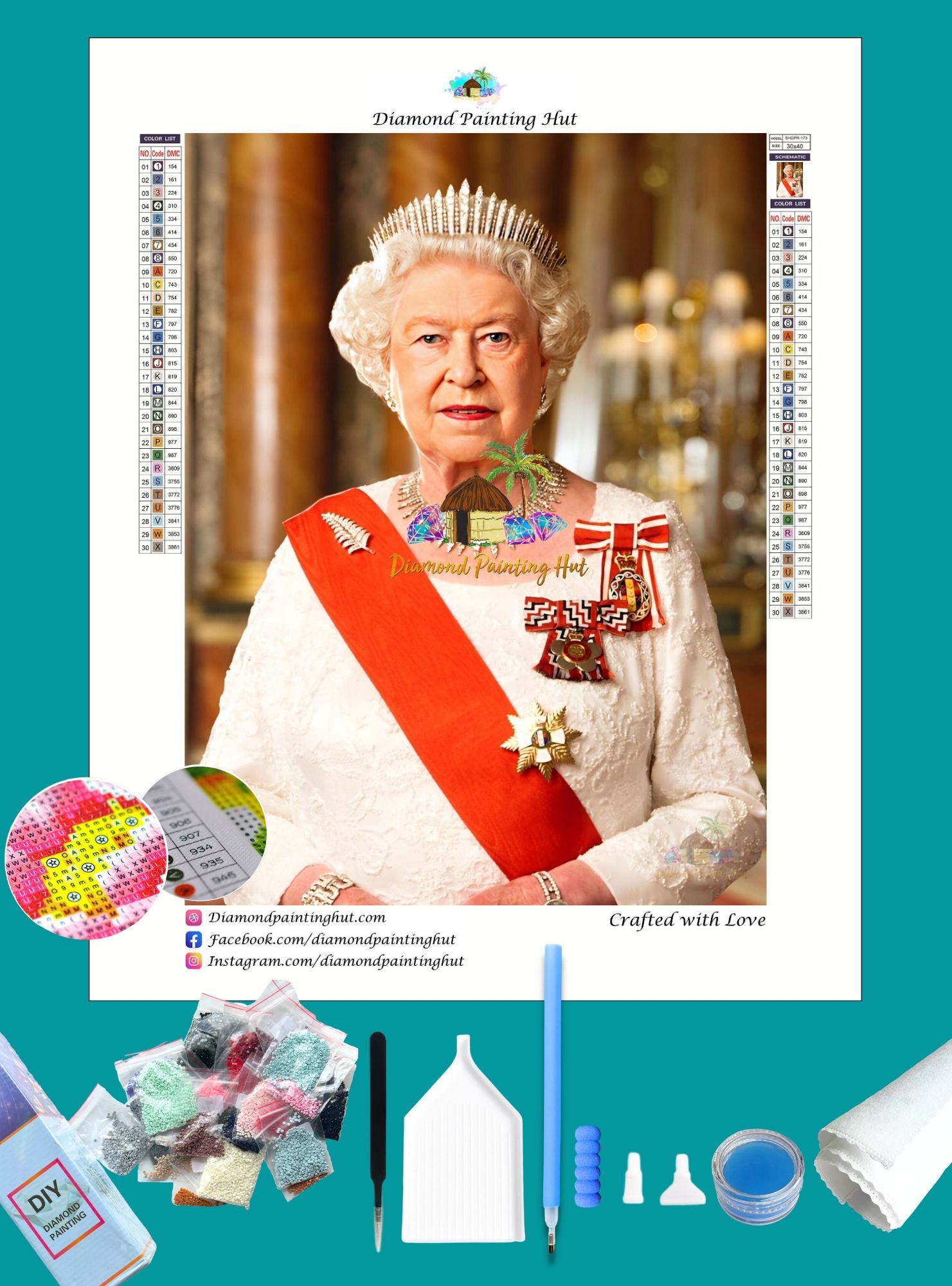 Queen Elizabeth Diamond Painting - Diamond Painting Hut