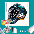 San Jose Sharks NHL Goalie Mask Diamond Painting-Diamond Painting Hut