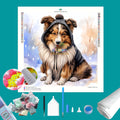 Shetland Sheepdog Winter Diamond Painting