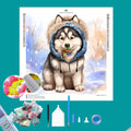 Siberian Husky Winter Diamond Painting