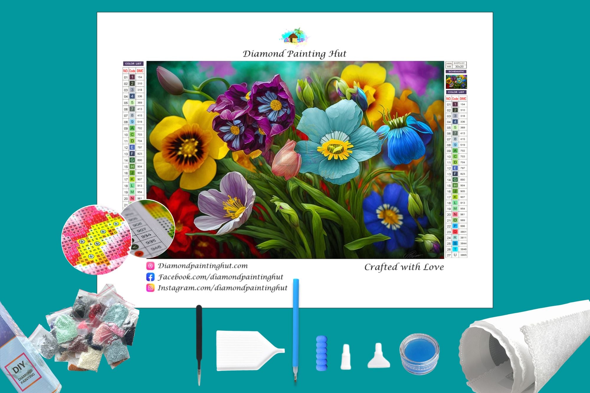 Spring Flowers Diamond Painting - Diamond Painting Hut