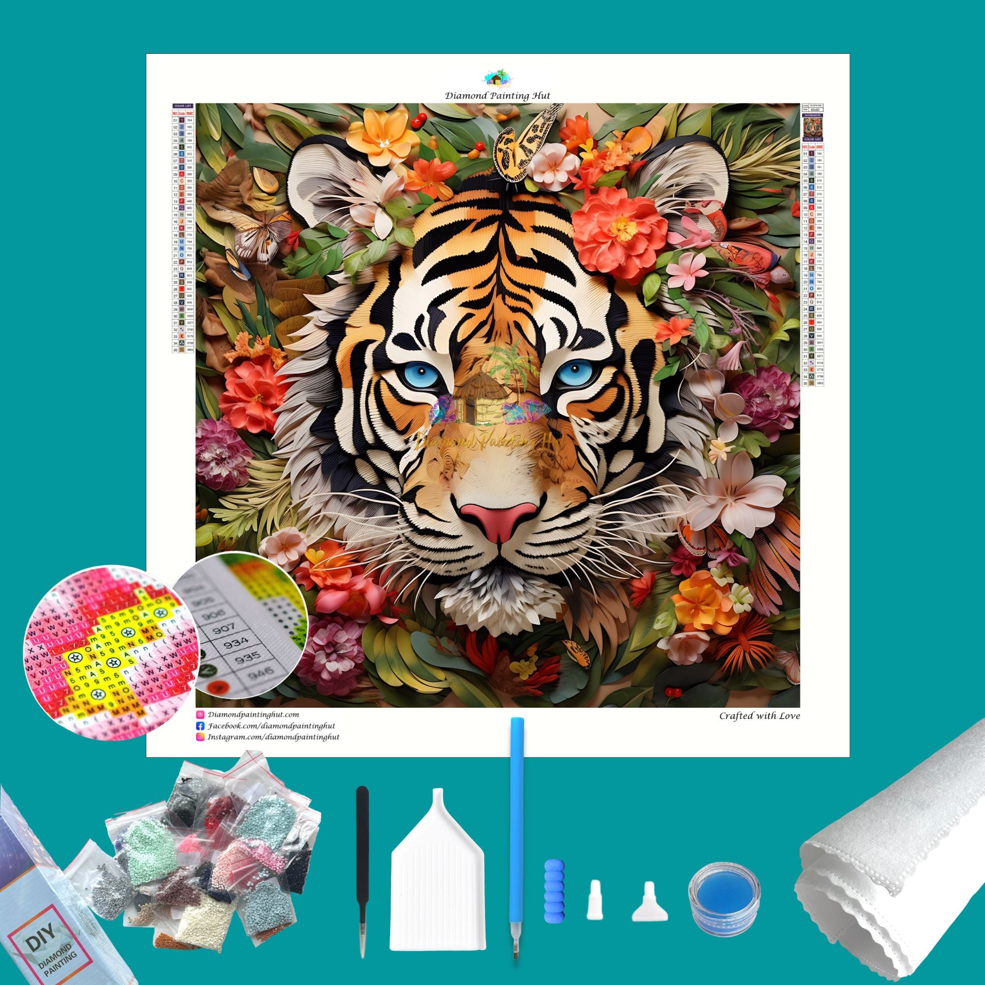 Spring Tiger Diamond Painting - Diamond Painting Hut