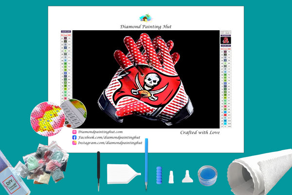 tampa bay buccaneers handschuhe Tampa Bay Buccaneers NFL Gloves Diamond Painting