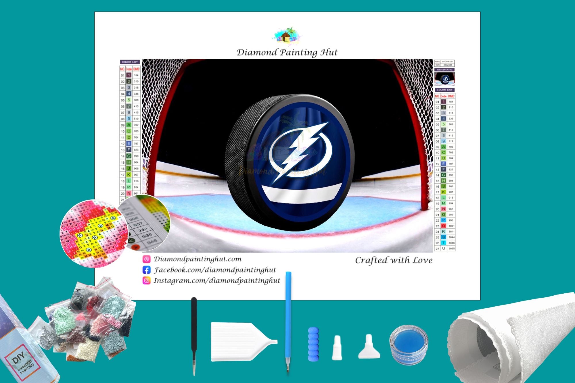 Tampa Bay Lightning Clear Effect Logo Puck