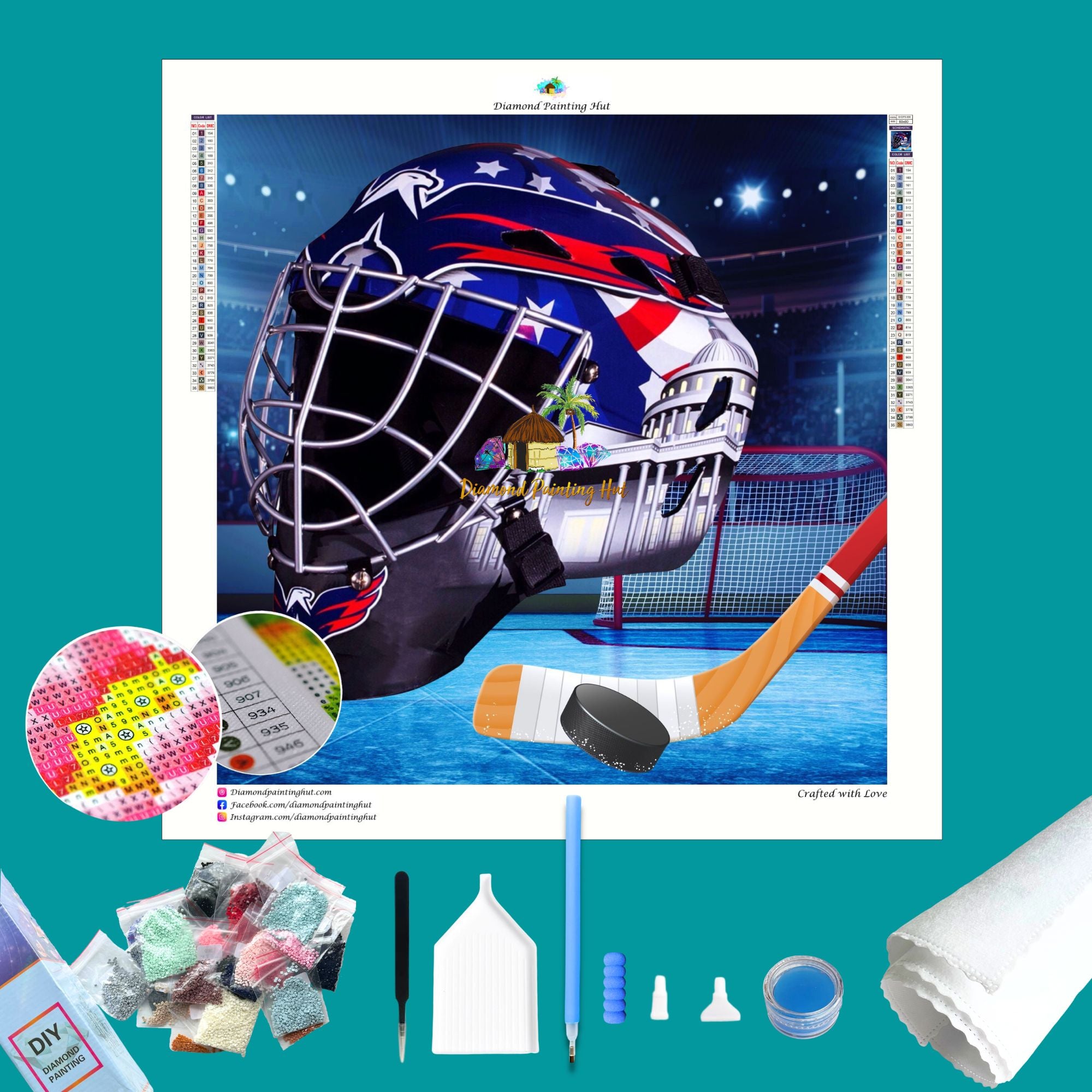 Washington Capitals Ice Hockey Team Players - 5D Diamond Painting