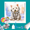 West Highland Terrier Winter Diamond Painting