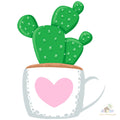 Cactus in Heart Mug Diamond Painting-Diamond Painting Hut