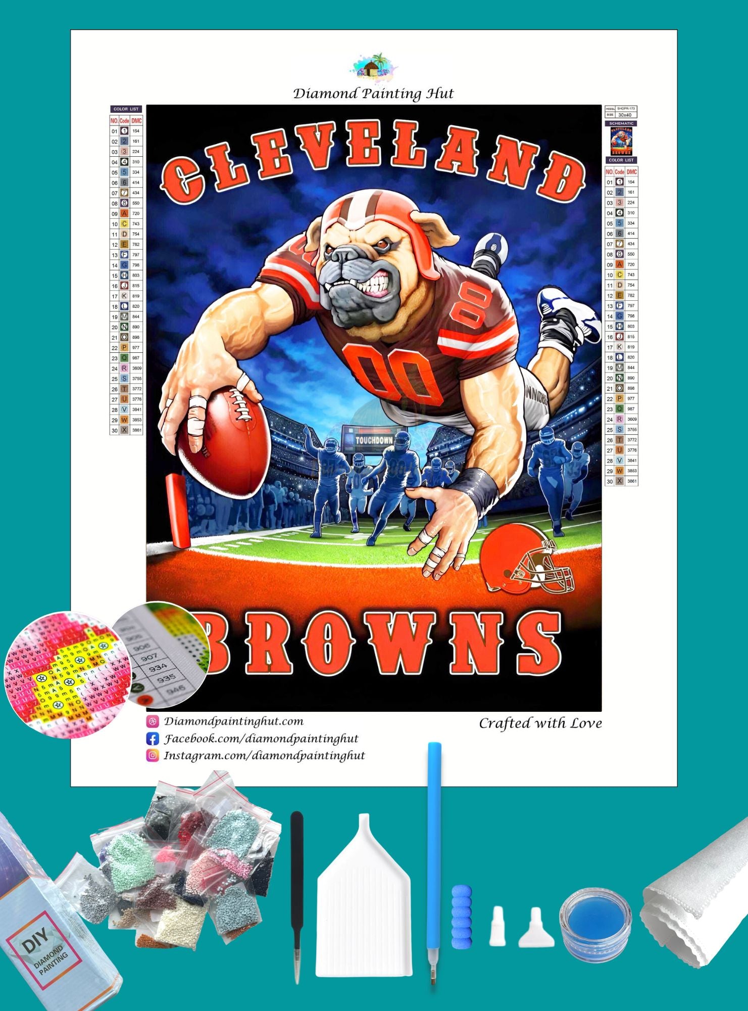 cleveland browns diamond painting