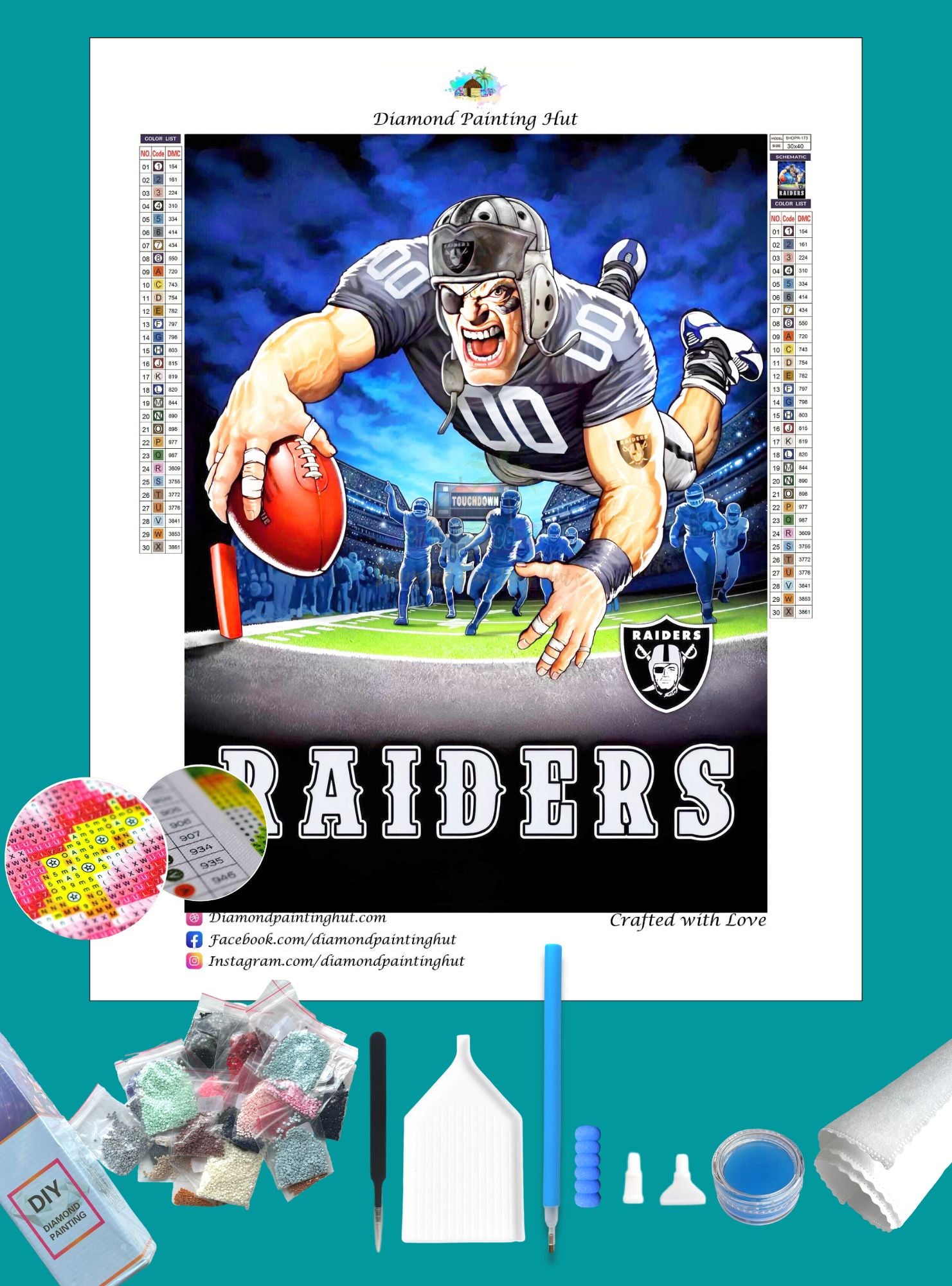 Las Vegas Raiders NFL Diamond Painting - Diamond Painting Hut