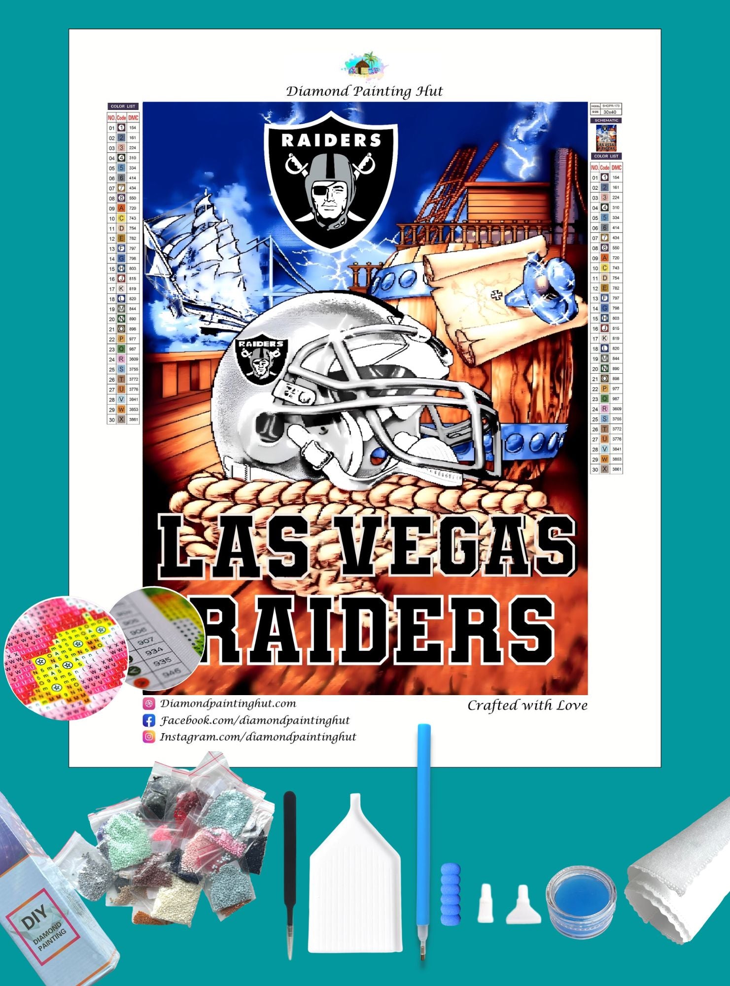 Raiders NFL Home Diamond Painting Diamond Painting Hut