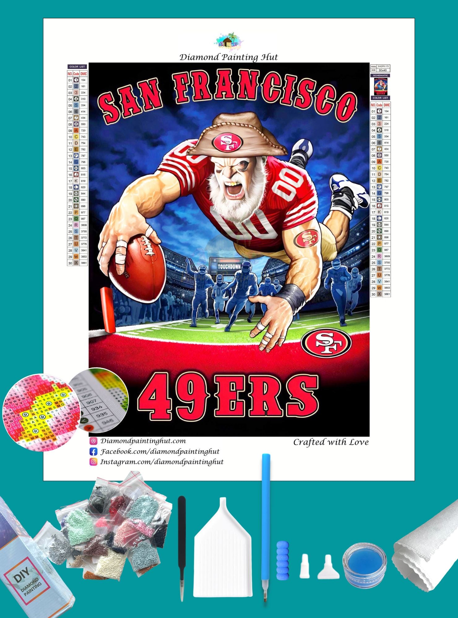 San Francisco 49ers Team - Diamond Paintings 