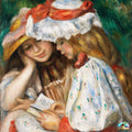Two Girls Reading  by Pierre-Auguste Renoir Diamond Painting-Diamond Painting Hut